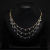 Sterling Silver Multi-Tone Triple Layered Queen's Necklace