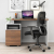 Durian Study Desk in White & Walnut Finish
