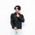 Men Black Solid Lightweight Leather Jacket